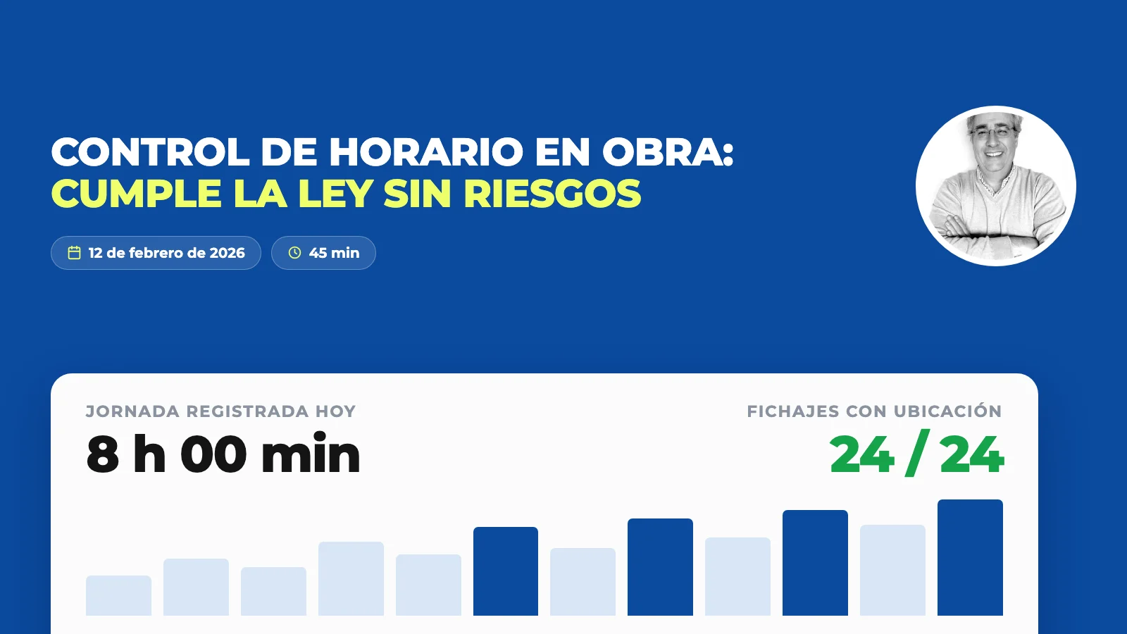 Control de horario en obra: cumple la ley sin riesgos